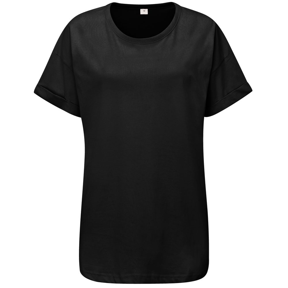 Mantis Volné dámské tričko s krátkým rukávem - Černá | L