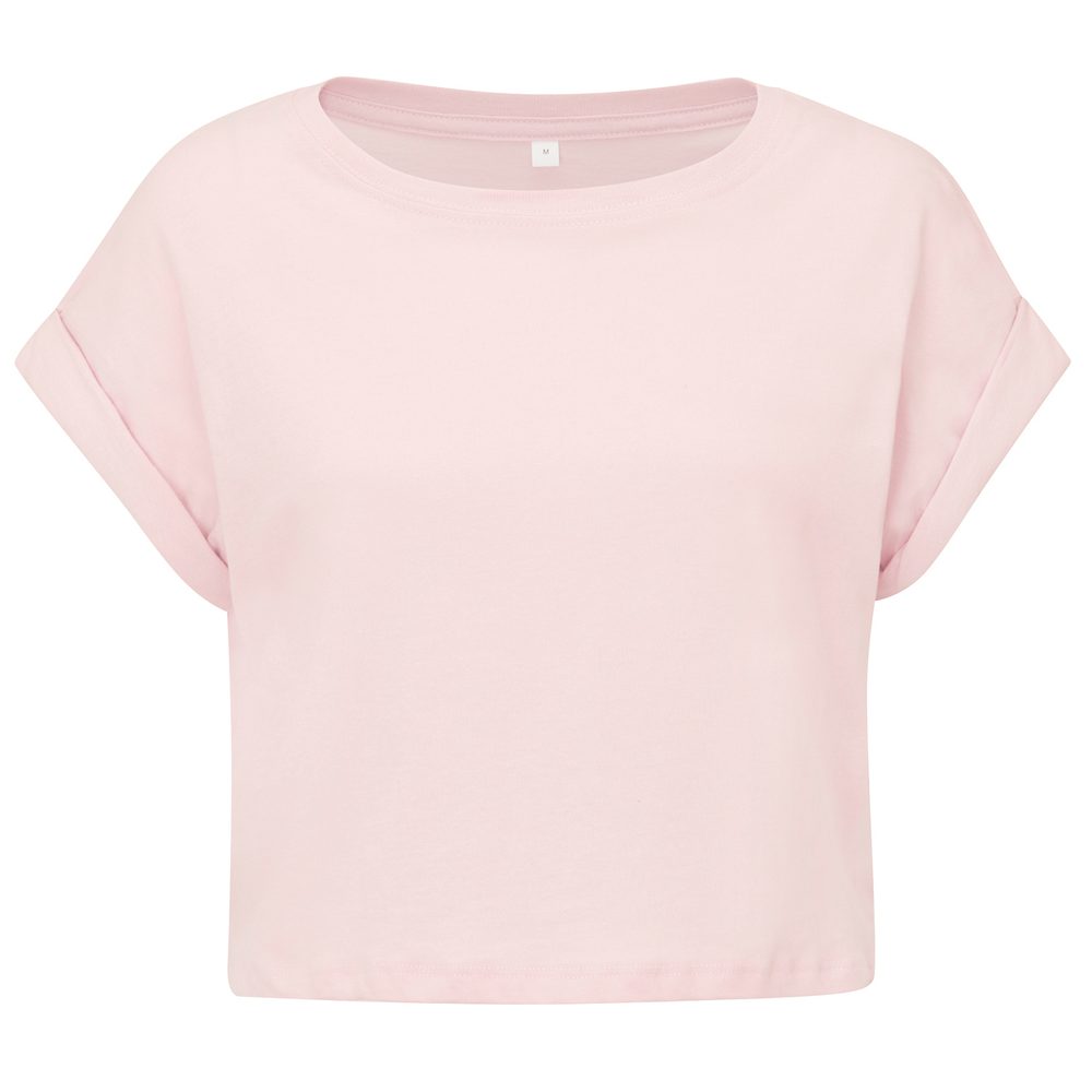 Mantis Dámské crop top tričko - Jemně růžová | XL