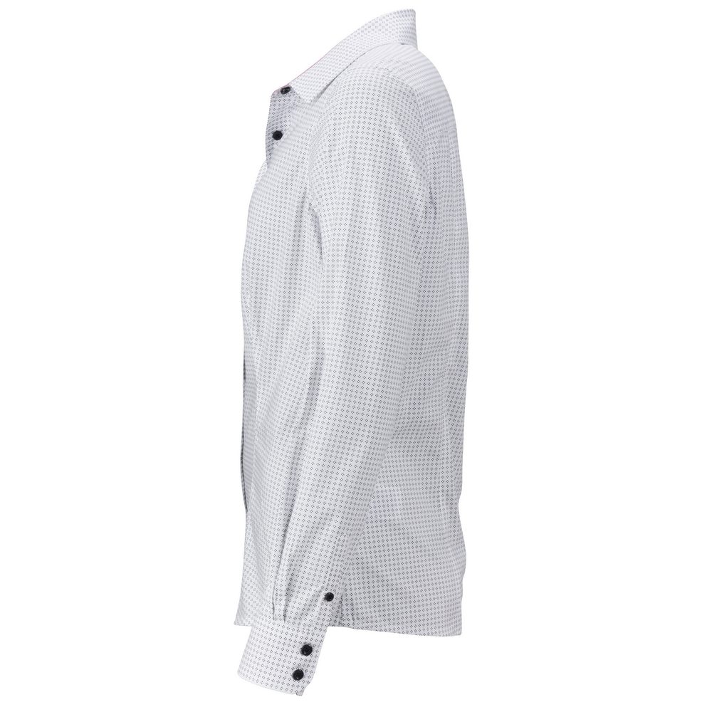 James & Nicholson Dámska luxusná košeľa Dots JN673 - Tmavomodrá / biela | S