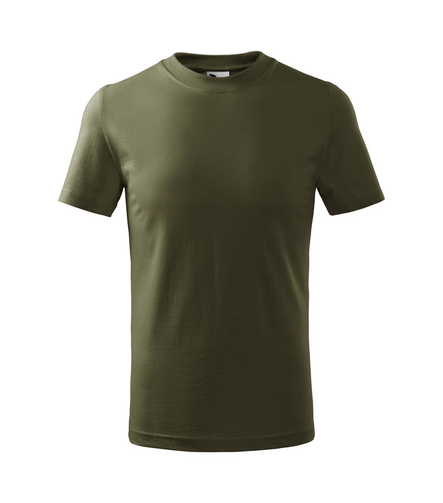 MALFINI Dětské tričko Basic - Military | 110 cm (4 roky)