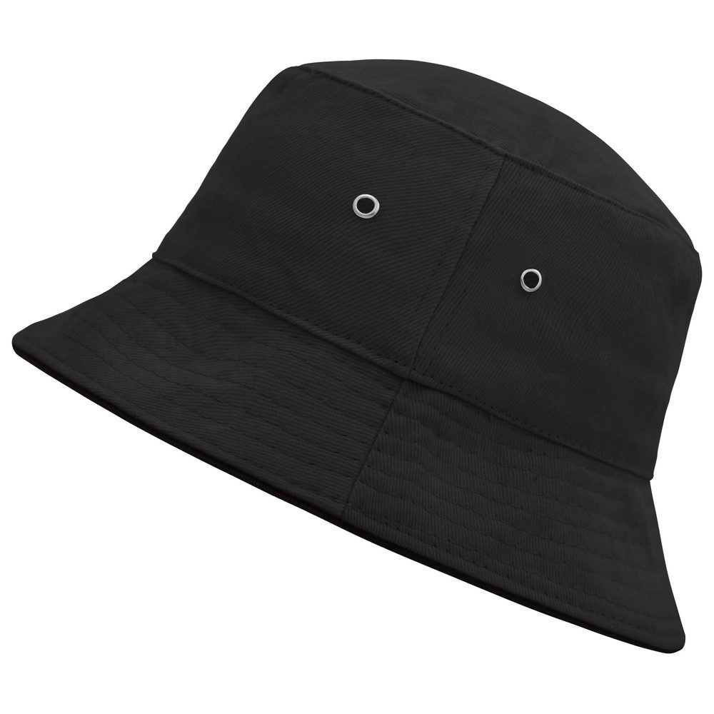 Levně Myrtle Beach Bavlněný klobouk MB012 - Černá / černá
