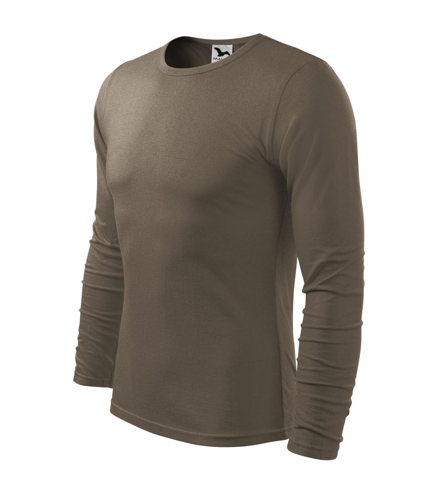 MALFINI Pánske tričko s dlhým rukávom Fit-T Long Sleeve - Biela | L