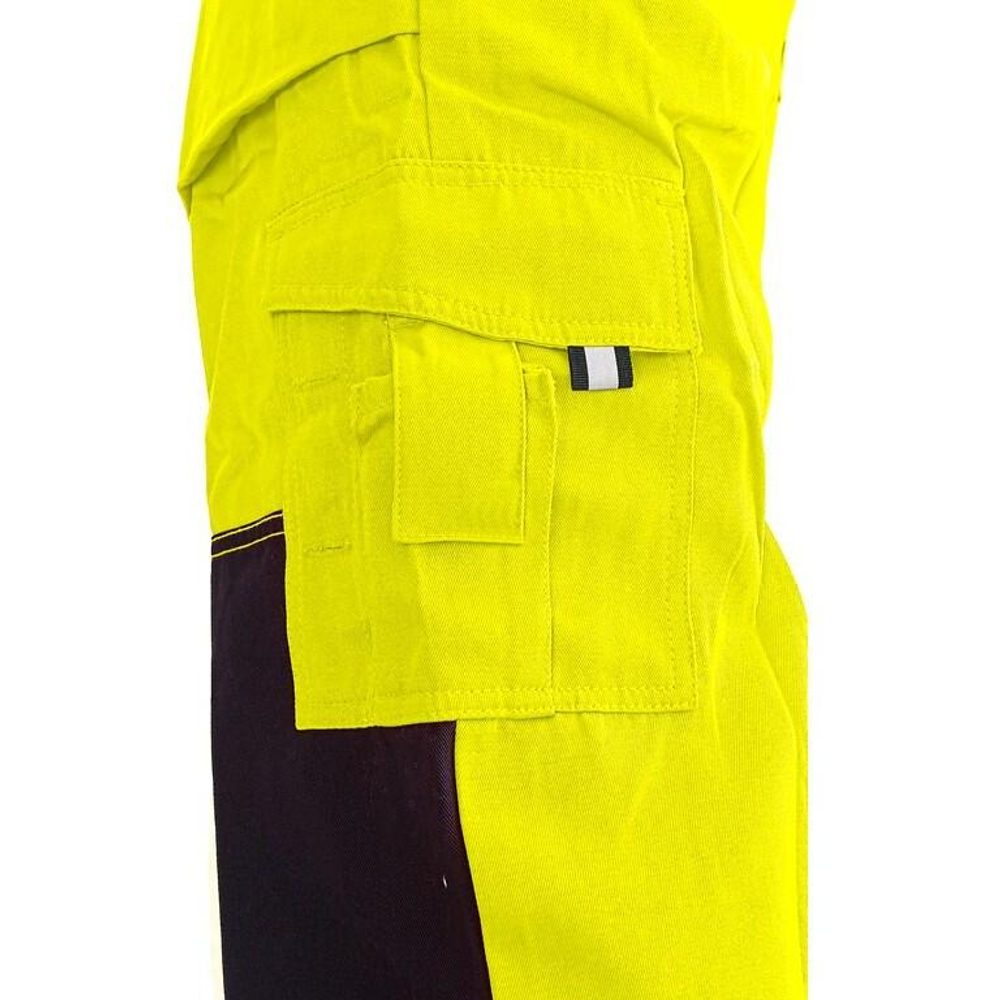 Canis (CXS) Pracovní reflexní kalhoty s laclem NORWICH - Žlutá | 48