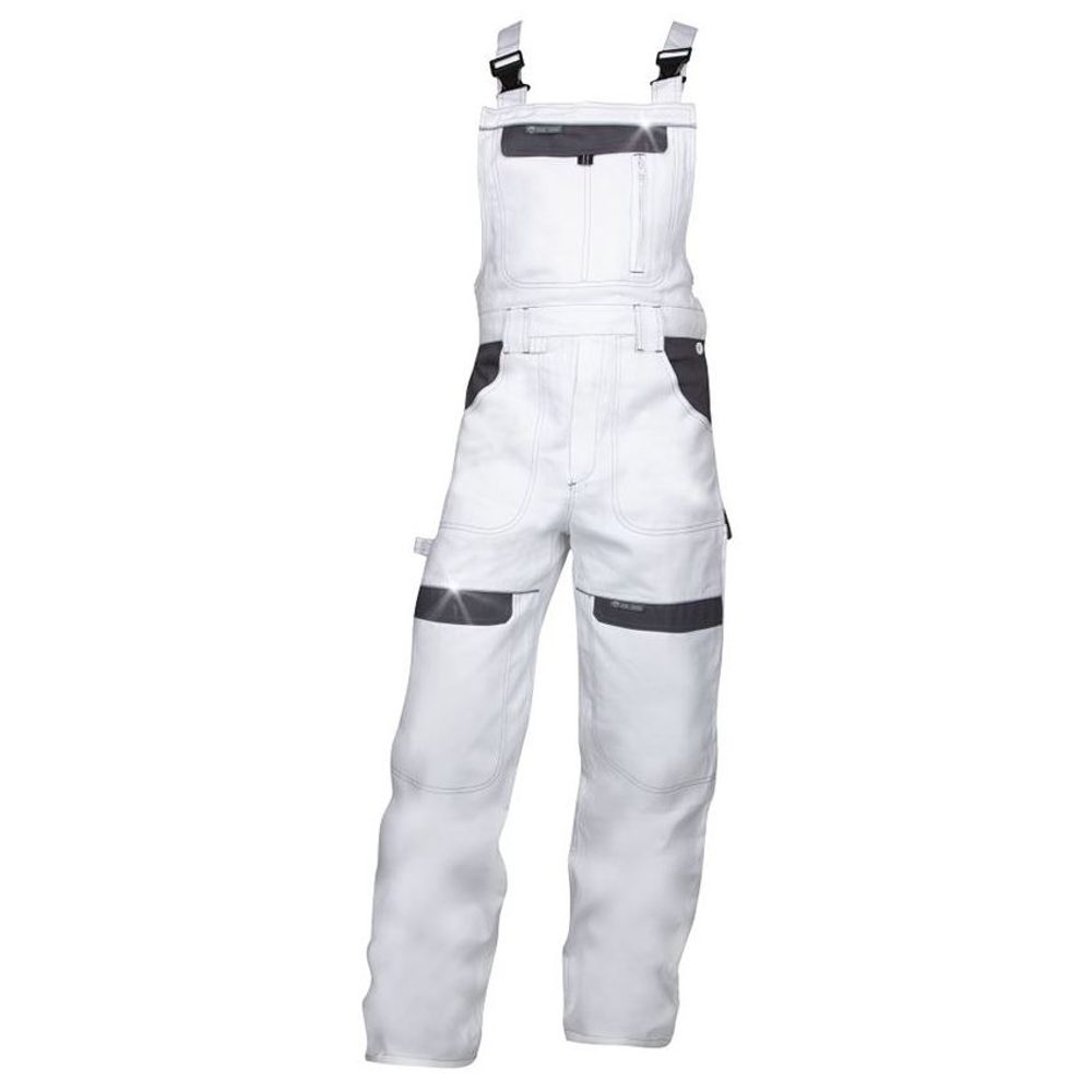 Ardon Montérkové kalhoty s laclem COOL TREND zkrácené - Bílá / šedá | XL