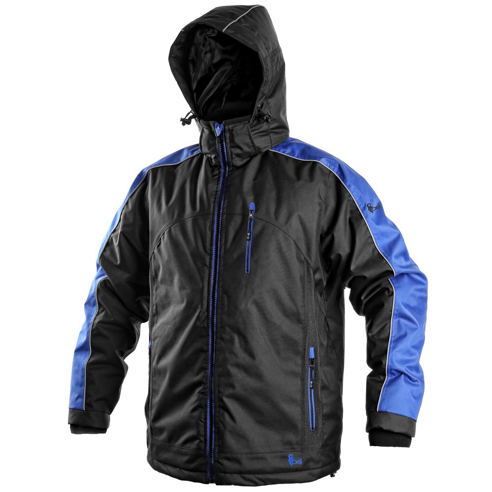 Canis (CXS) Pánska zimná bunda BRIGHTON - Čierna / modrá | XL