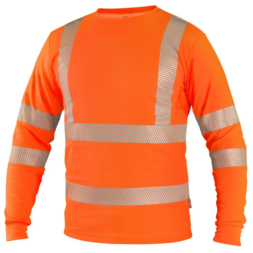 E-shop Canis (CXS) Pánske reflexné tričko s dlhým rukávom CXS OLDHAM # Oranžová
