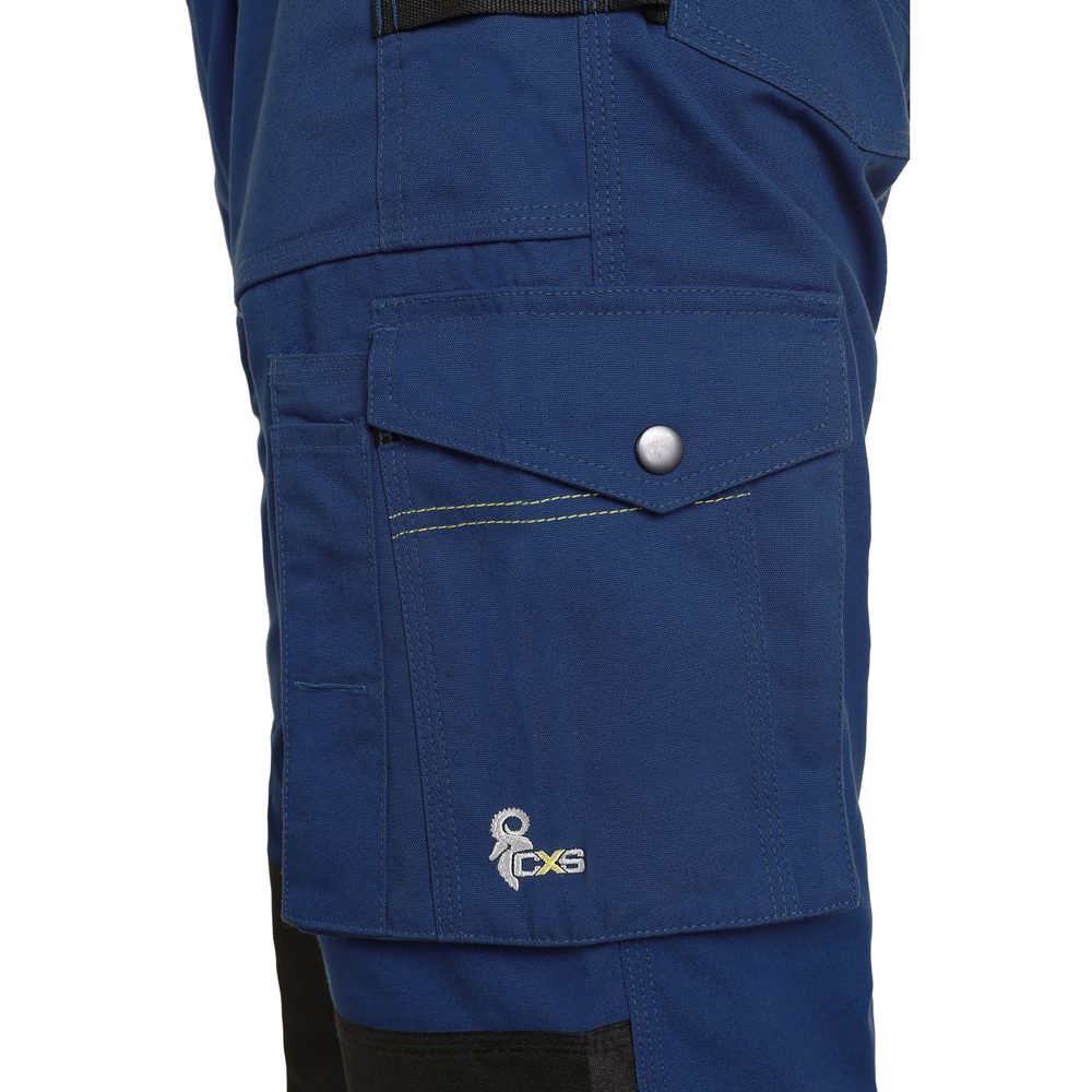 Canis (CXS) Montérkové nohavice s náprsenkou CXS STRETCH - Stredne modrá / čierna | 50