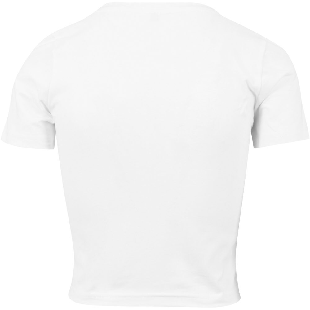 Build Your Brand Dámske crop top tričko s krátkym rukávom - Svetlá námornícka modrá | XS