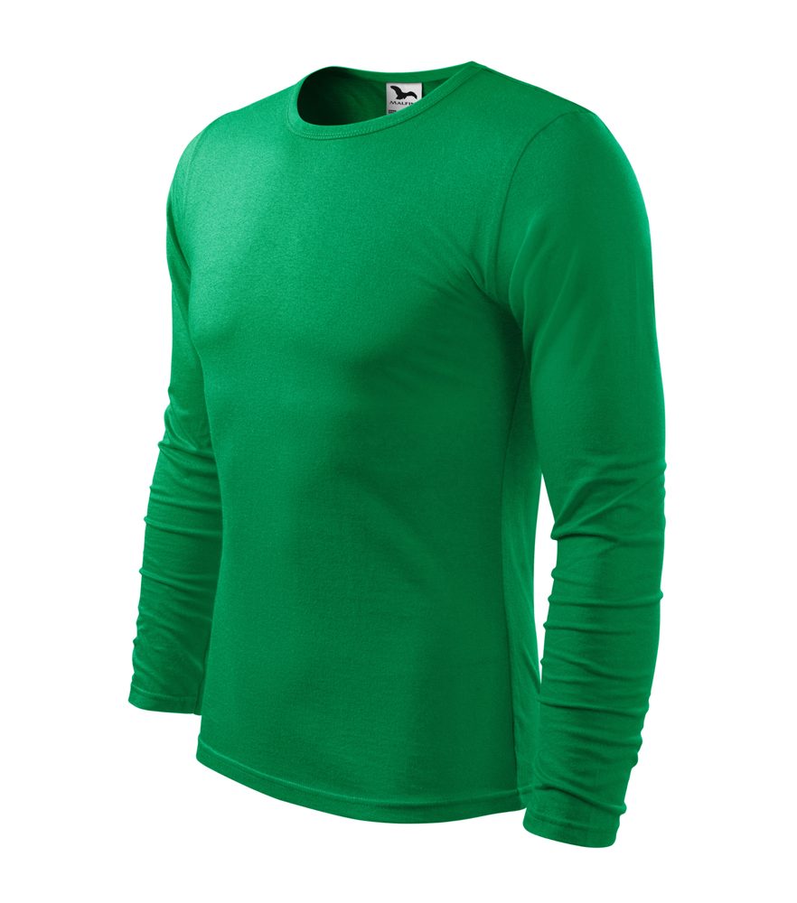 MALFINI Pánske tričko s dlhým rukávom Fit-T Long Sleeve - Žltá | S