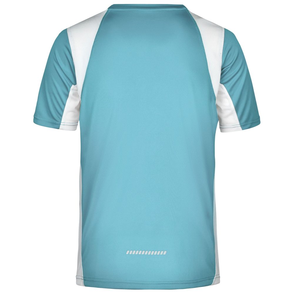 James & Nicholson Pánské sportovní tričko s krátkým rukávem JN306 - Bílá / bílá | XL