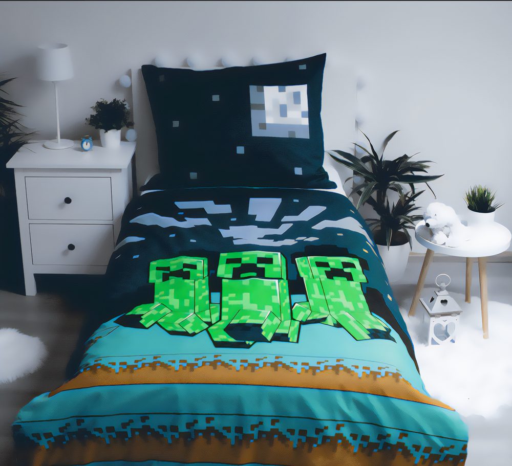 Jerry Fabrics Obliečky Minecraft - Sssleep Tight | 140 x 200 cm / 70 x 90 cm