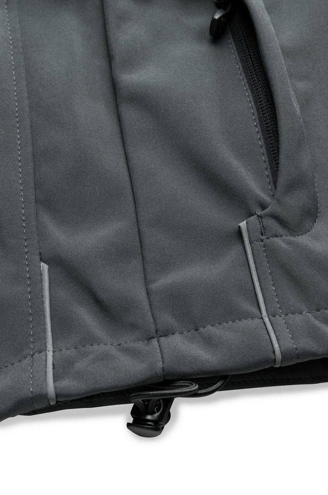 James & Nicholson Dámska softshellová bunda JN137 - Šedo-biela | XL