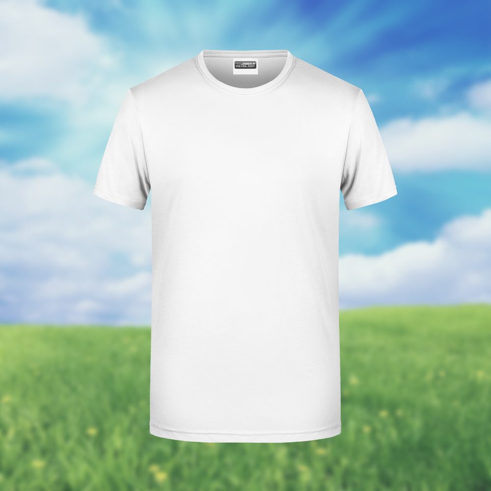 James & Nicholson Klasické pánske tričko z biobavlny 8008 - Biela | XL
