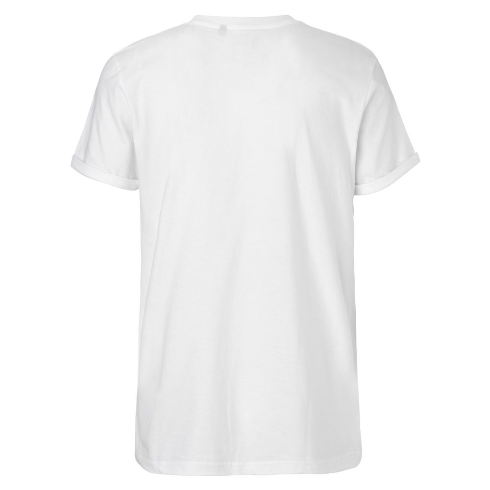 Neutral Pánske tričko s ohrnutými rukávmi z organickej Fairtrade bavlny - Biela | XXXL