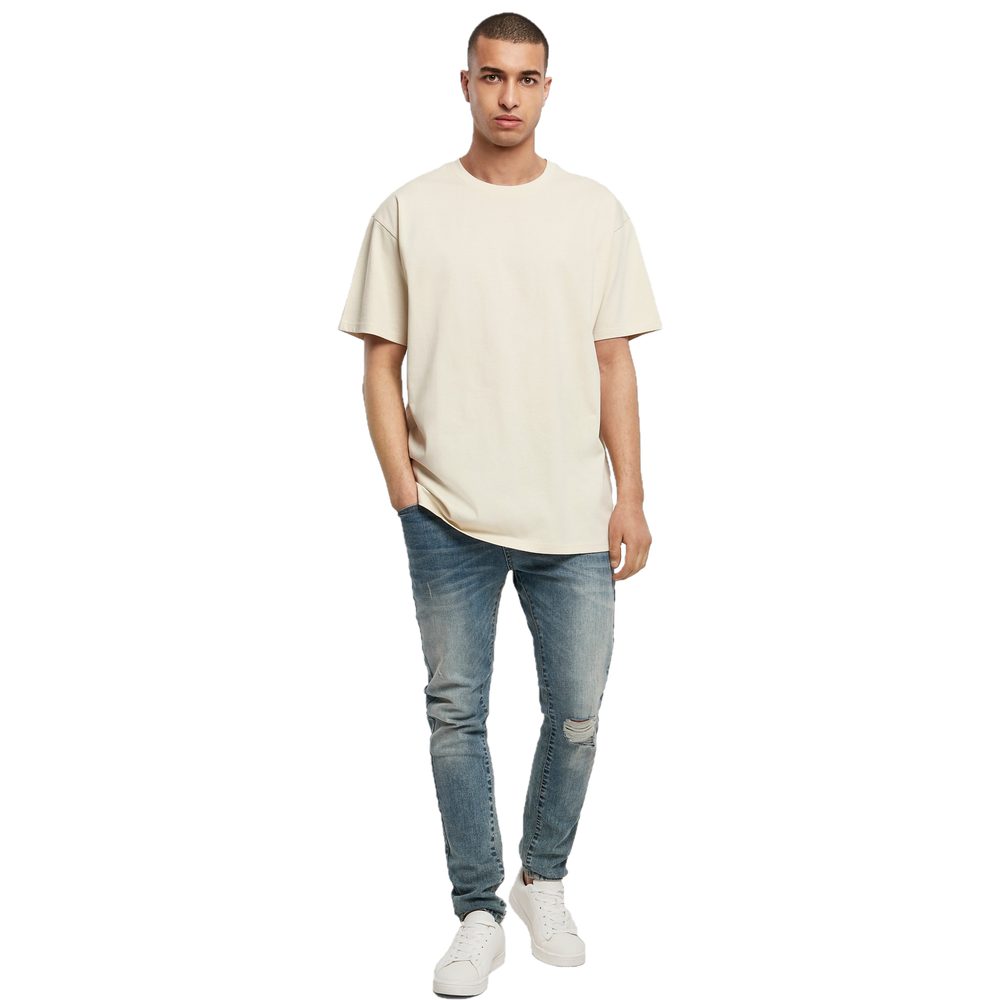 Build Your Brand Pánske tričko Heavy Oversize Tee - Bark | XS