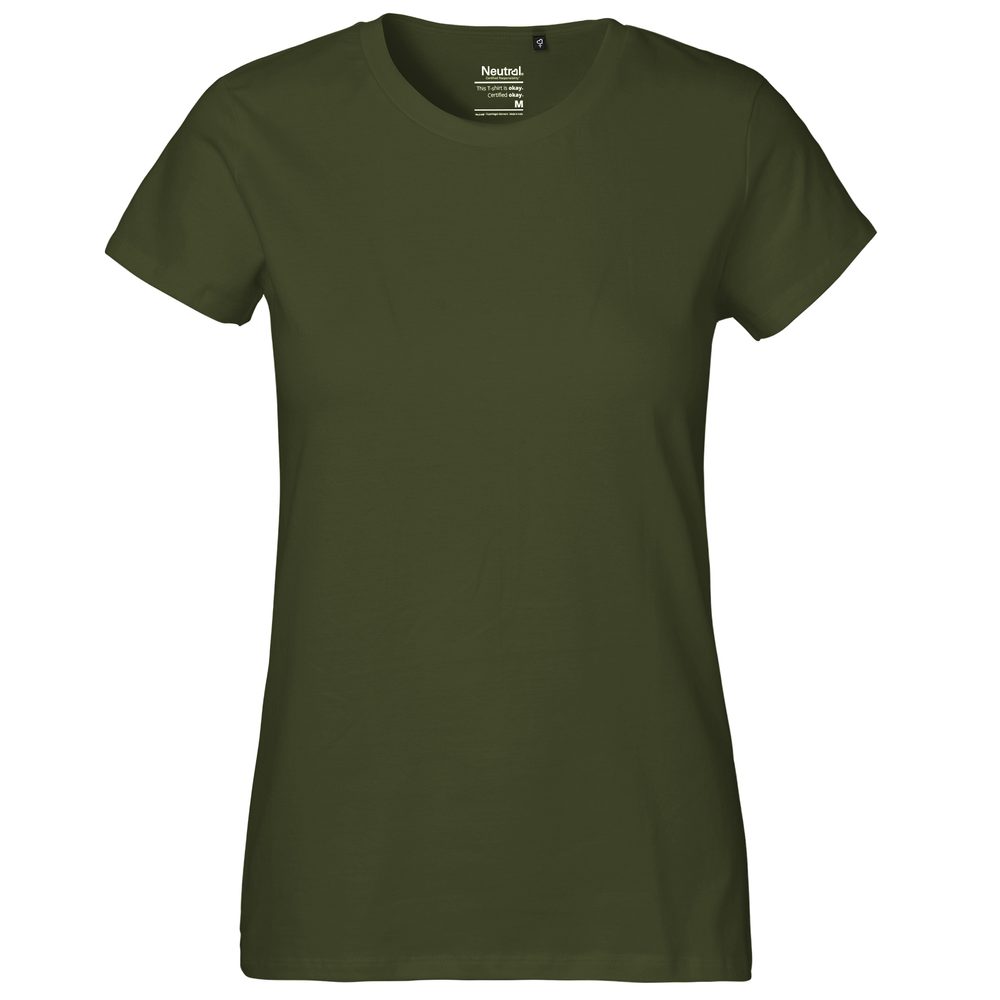 Neutral Dámské tričko Classic z organické Fairtrade bavlny - Military | L