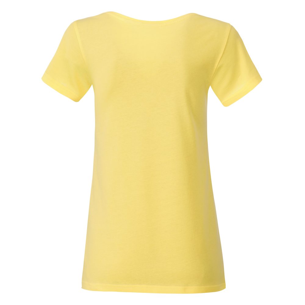 James & Nicholson Klasické dámske tričko z biobavlny 8007 - Žltá | L