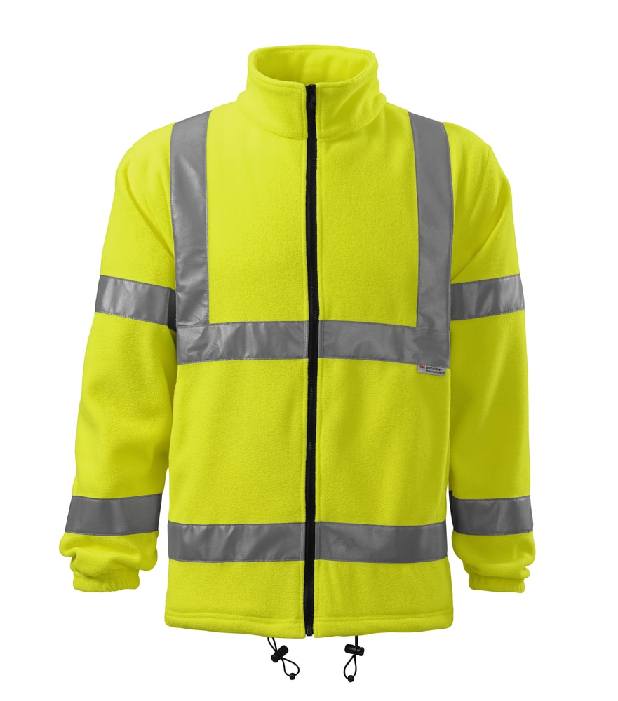 MALFINI Reflexná fleecová bunda HV Fleece Jacket - Reflexná žltá | L