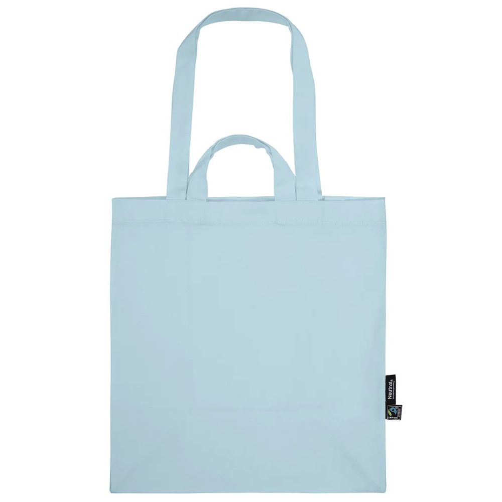 Levně Neutral Nákupní taška se 4 uchy z organické Fairtrade bavlnyvětle modrá