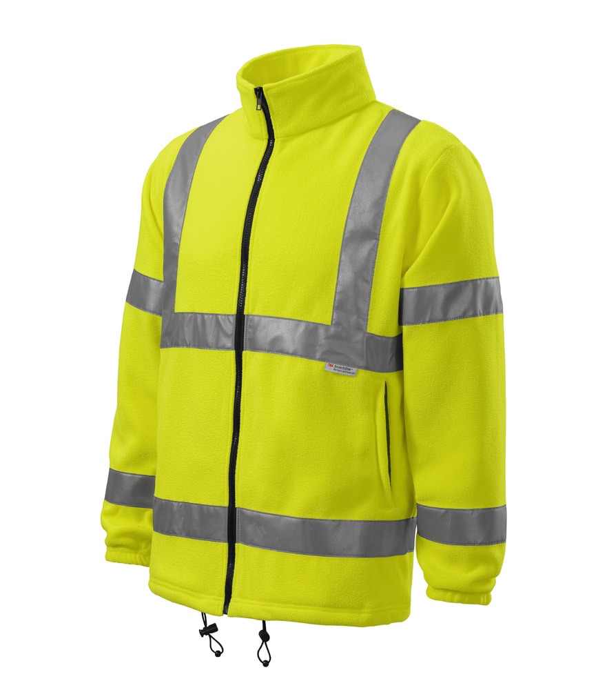 MALFINI Reflexní fleecová bunda HV Fleece Jacket - Reflexní oranžová | XXL