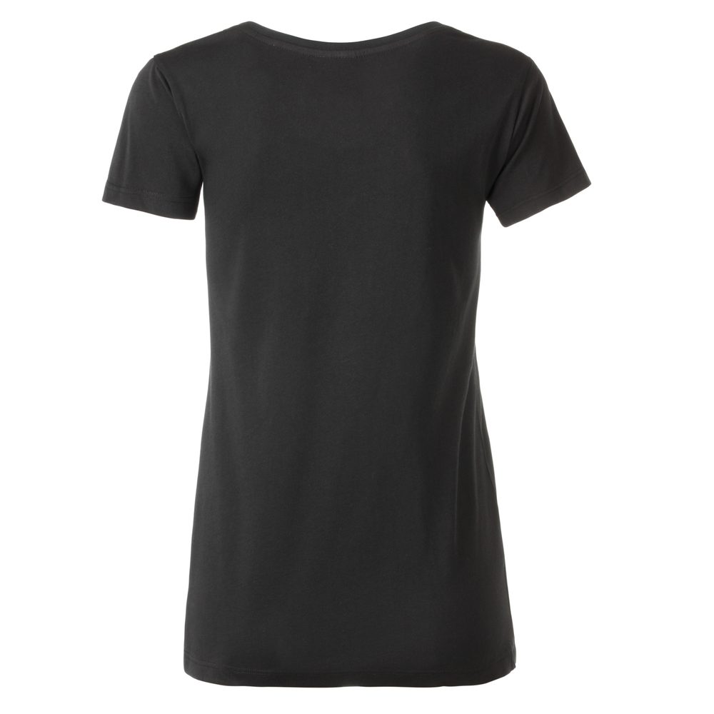 James & Nicholson Klasické dámske tričko z biobavlny 8007 - Oceľovo šedá | XL