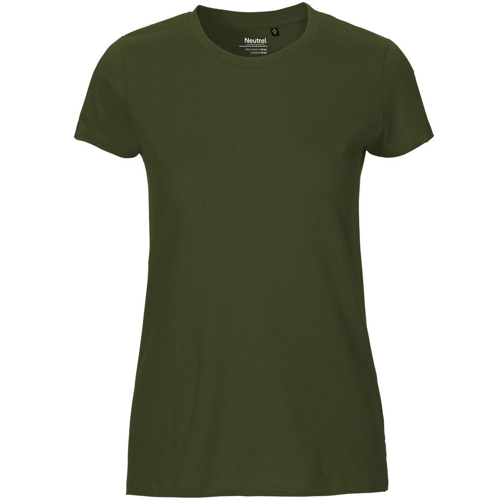 Neutral Dámské tričko Fit z organické Fairtrade bavlny - Military | XS