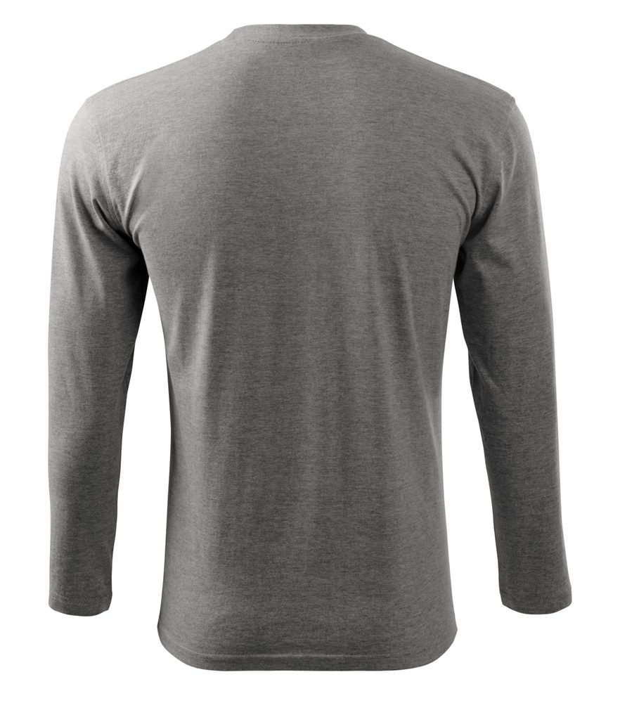 MALFINI Tričko s dlouhým rukávem Long Sleeve - Tmavě šedý melír | M