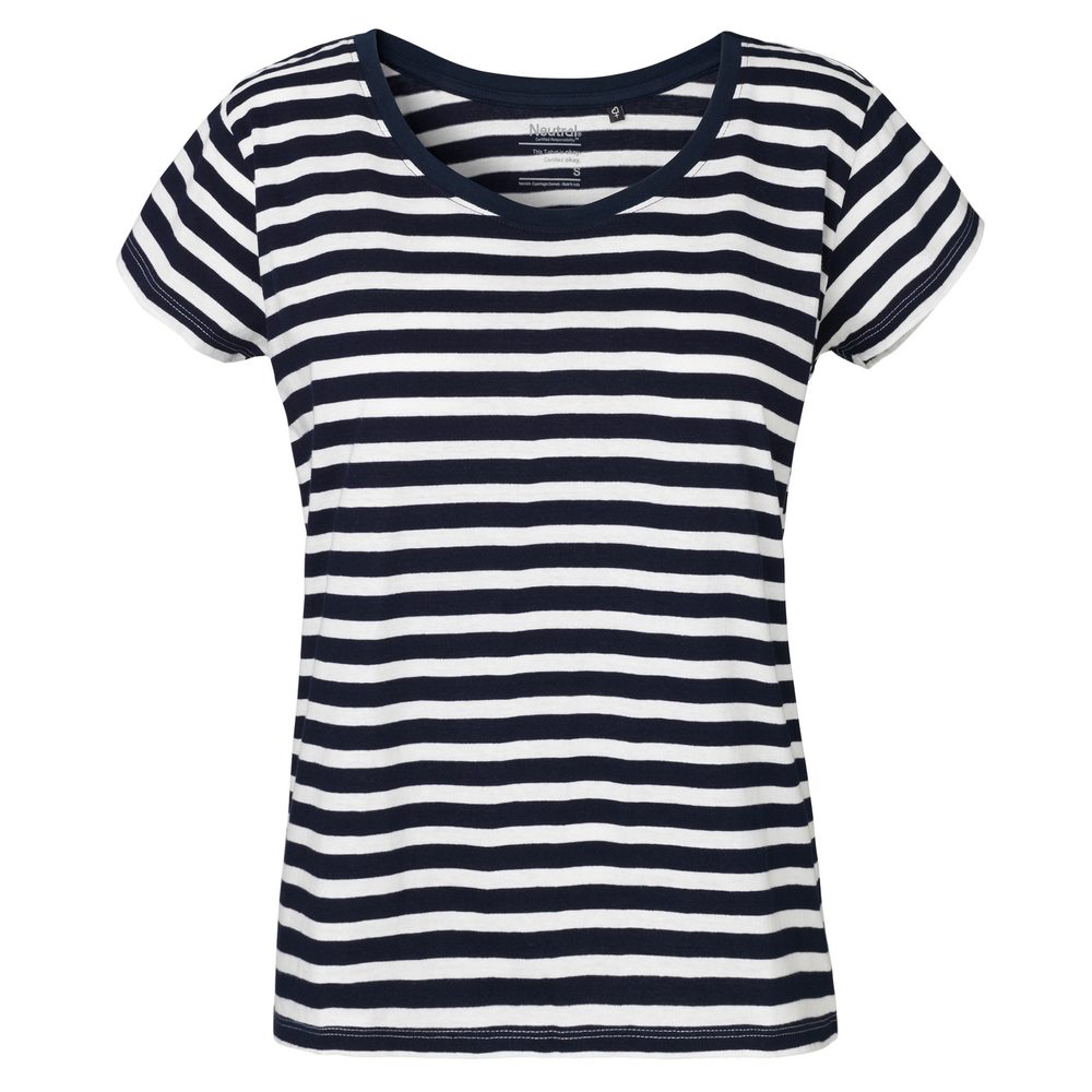 Neutral Dámske tričko Loose Fit z organickej Fairtrade bavlny - Bílá / tmavě modrá | XL