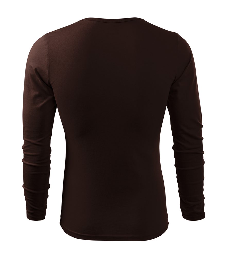 MALFINI Pánské tričko s dlouhým rukávem Fit-T Long Sleeve - Kávová | S