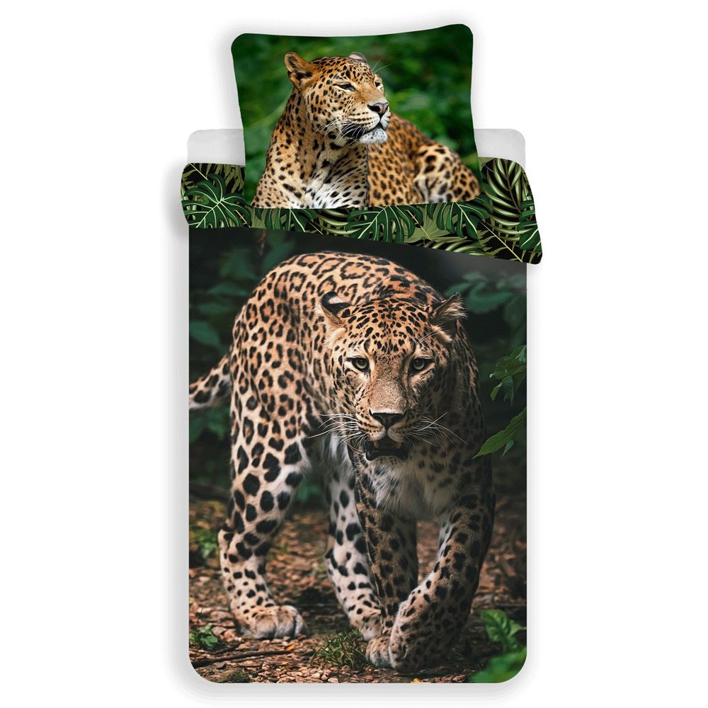 E-shop Jerry Fabrics Obliečky Leopardeopard # 140 x 200 cm / 70 x 90 cm