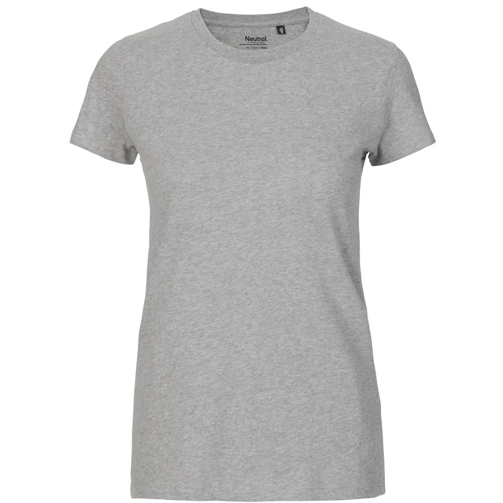 Neutral Dámské tričko Fit z organické Fairtrade bavlny - Sportovně šedá | L