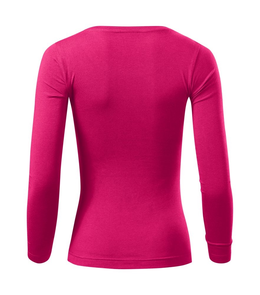 MALFINI Dámske tričko s dlhým rukávom Fit-T Long Sleeve - Malinová | XS