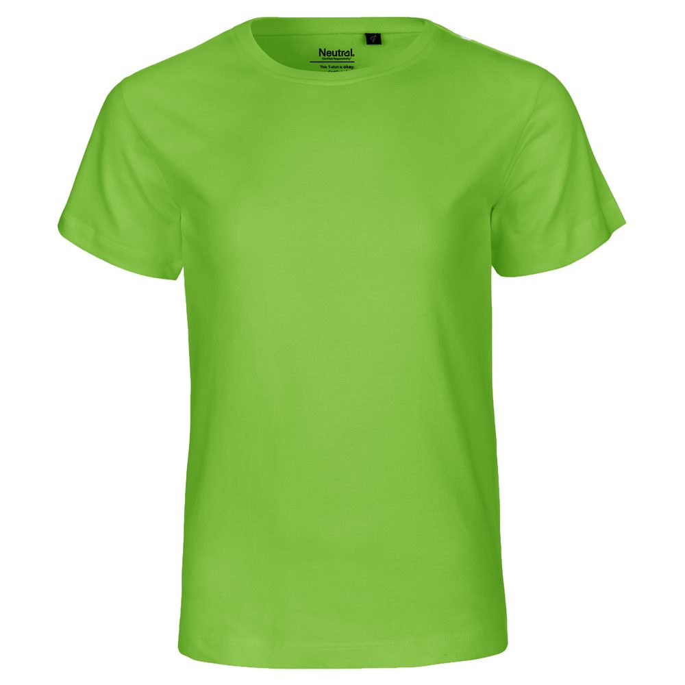 Neutral Detské tričko s krátkym rukávom z organickej Fairtrade bavlny - Limetková | 128/134