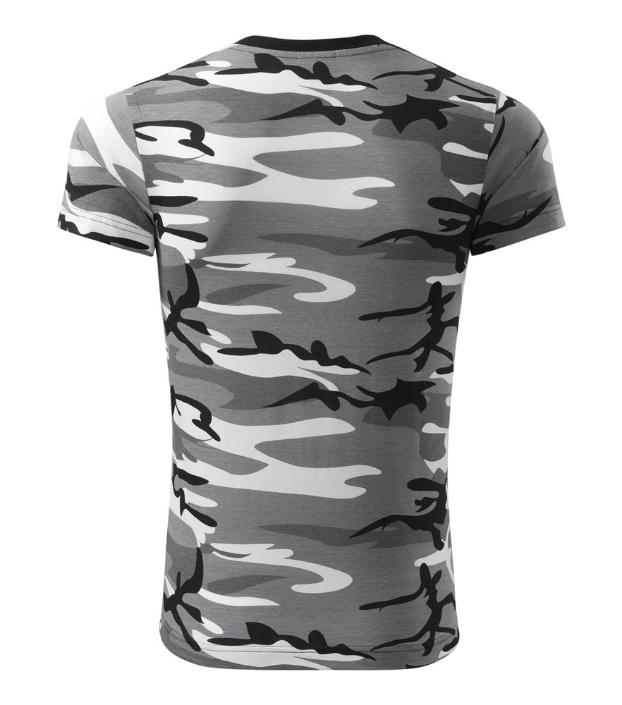 MALFINI Maskáčové tričko Camouflage - Maskáčová petrolejová | S
