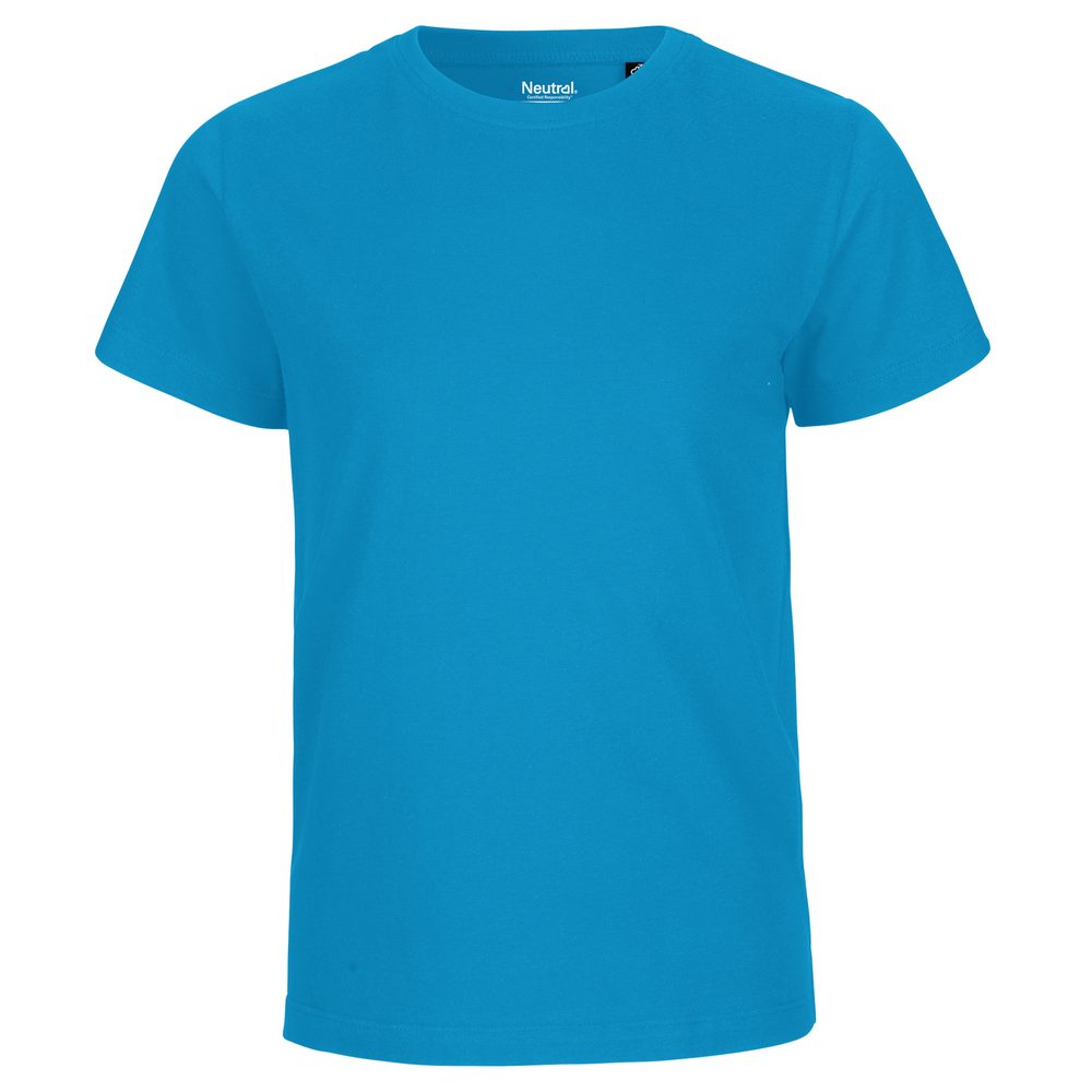 Neutral Detské tričko s krátkym rukávom z organickej Fairtrade bavlny - Zafírová modrá | 140/146