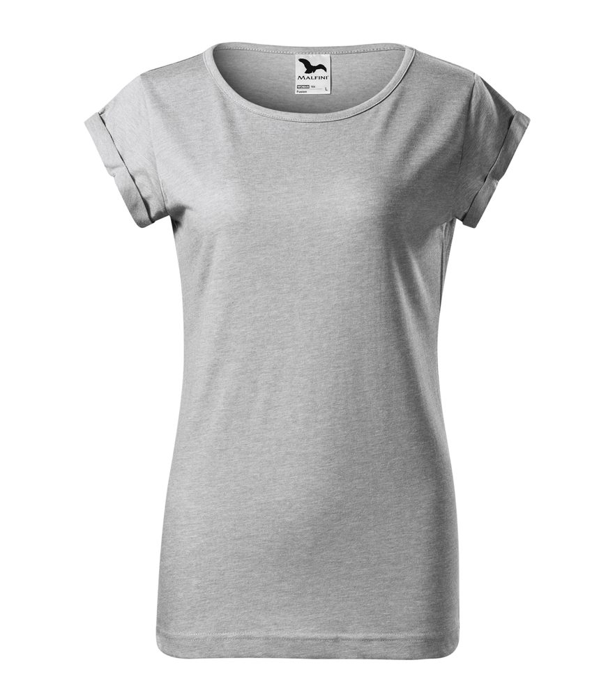 MALFINI Dámské tričko Fusion - Stříbrný melír | XXL