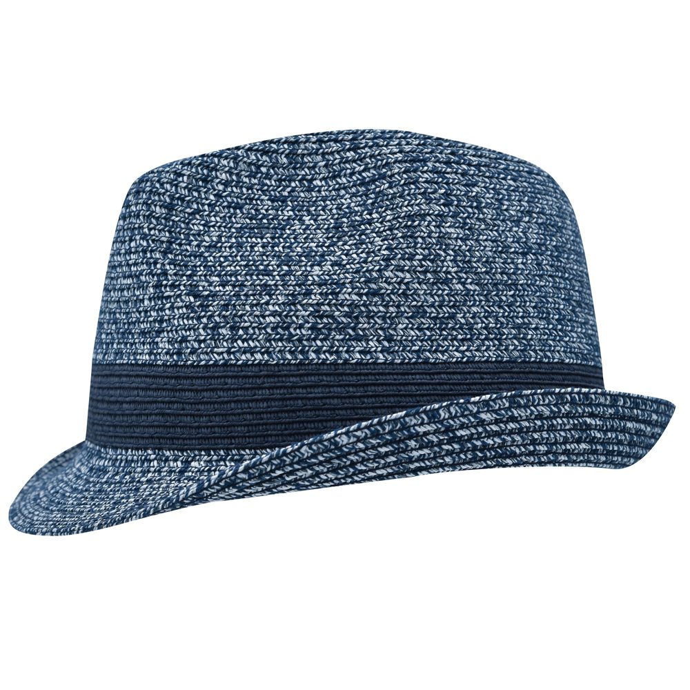 Levně Myrtle Beach Melírovaný klobouk MB6700 - Tmavě modrý melír