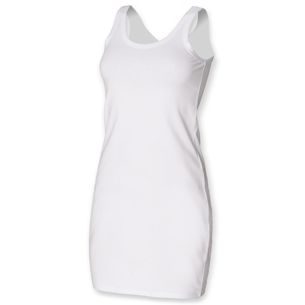 E-shop SF (Skinnifit) Dámske letné tielkové šaty # Biela