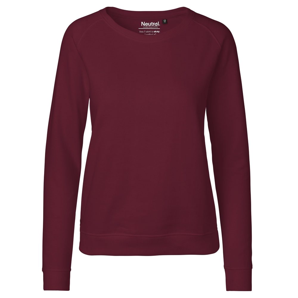 Neutral Dámská mikina z organické Fairtrade bavlny - Bordeaux | L