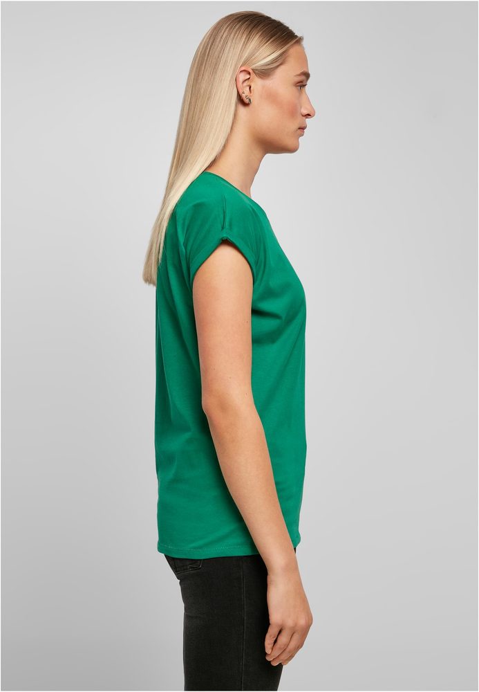 Build Your Brand Voľné dámske tričko s ohrnutými rukávmi - Mätová | XXXXXL
