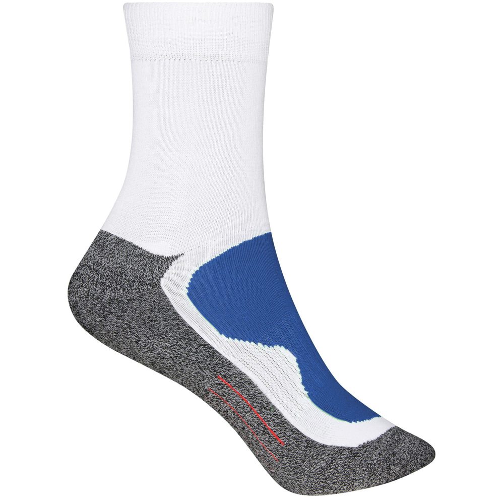 James & Nicholson Športové ponožky vysoké JN211 - Biela / kráľovská modrá | 39-41
