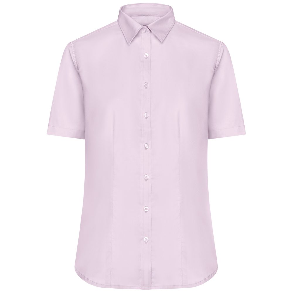 James & Nicholson Dámská košile s krátkým rukávem JN683 - Světle růžová | XS