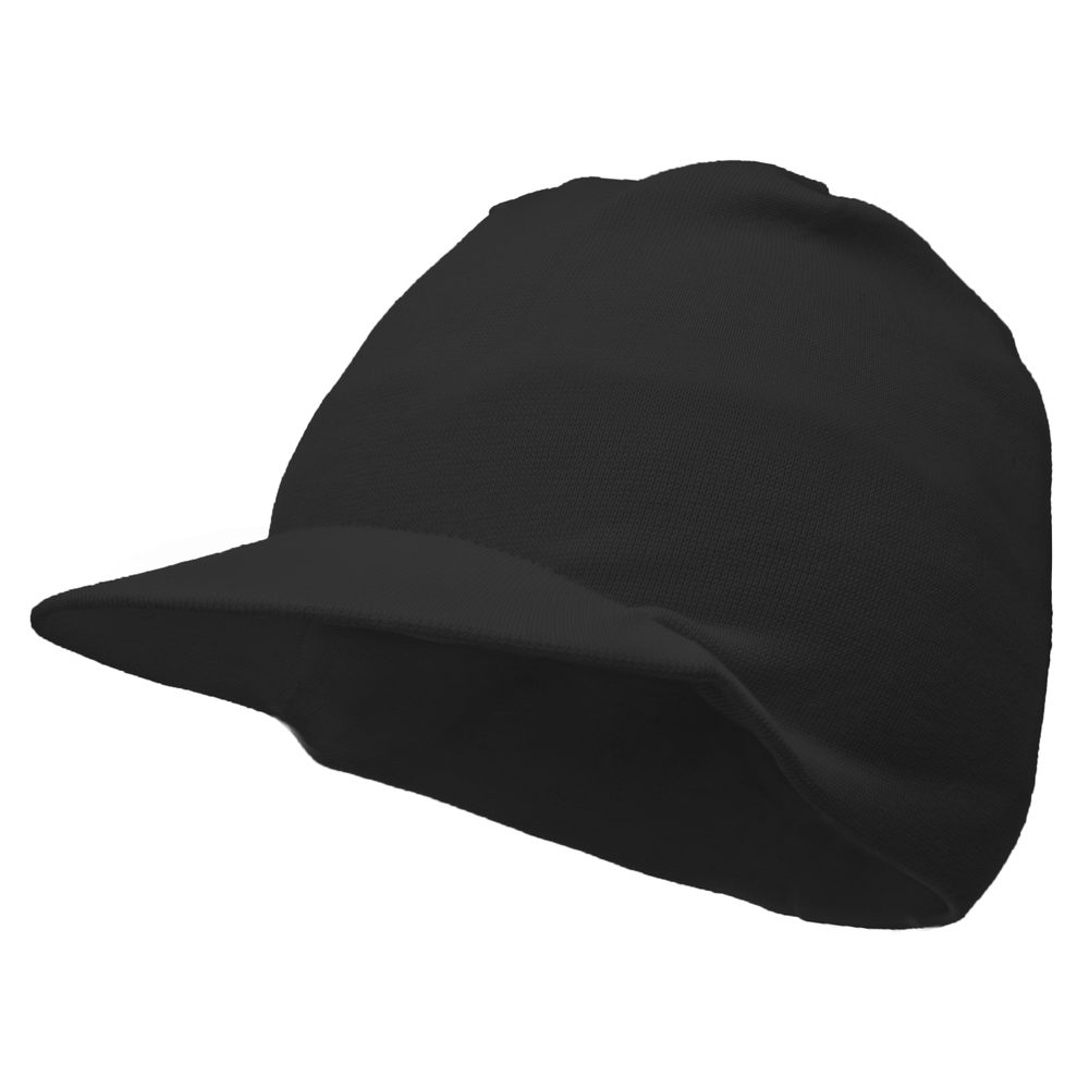 Pletex Dětská čepice s kšiltem - Černá | 48-52