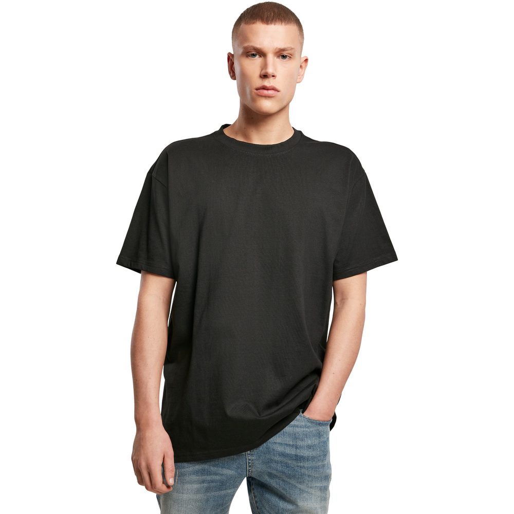 Build Your Brand Pánské tričko Heavy Oversize Tee - Světlá námořní modrá | L