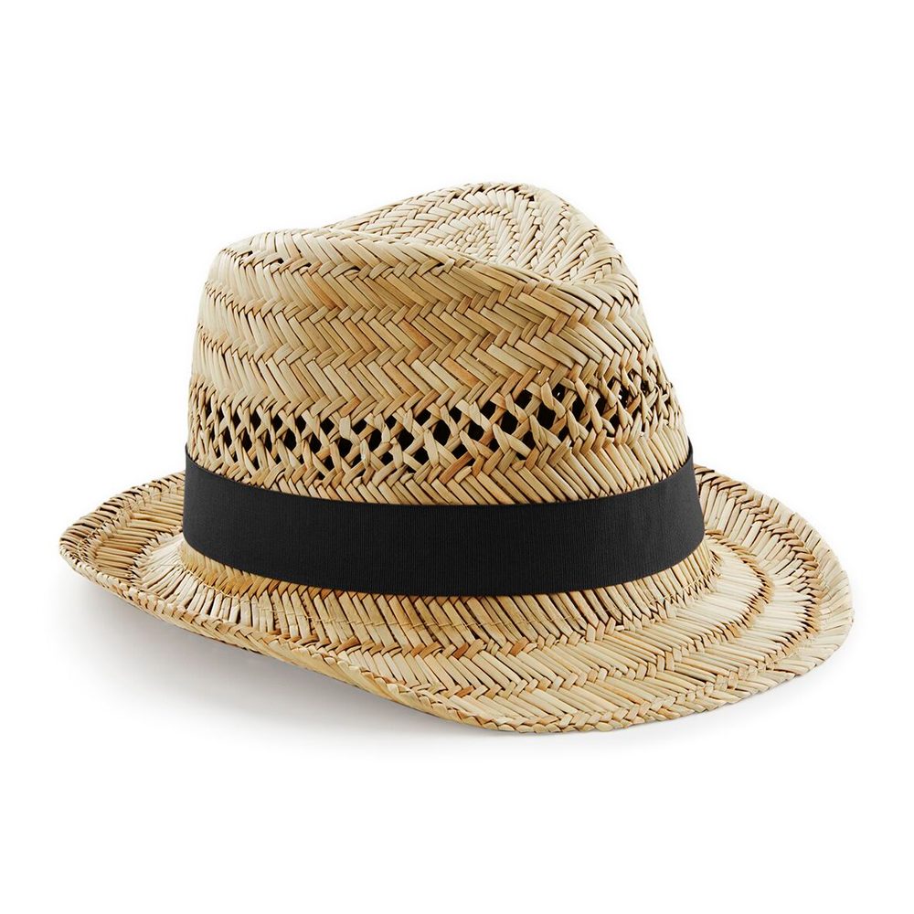 Beechfield Slaměný klobouk Summer Trilby - Natural | S/M