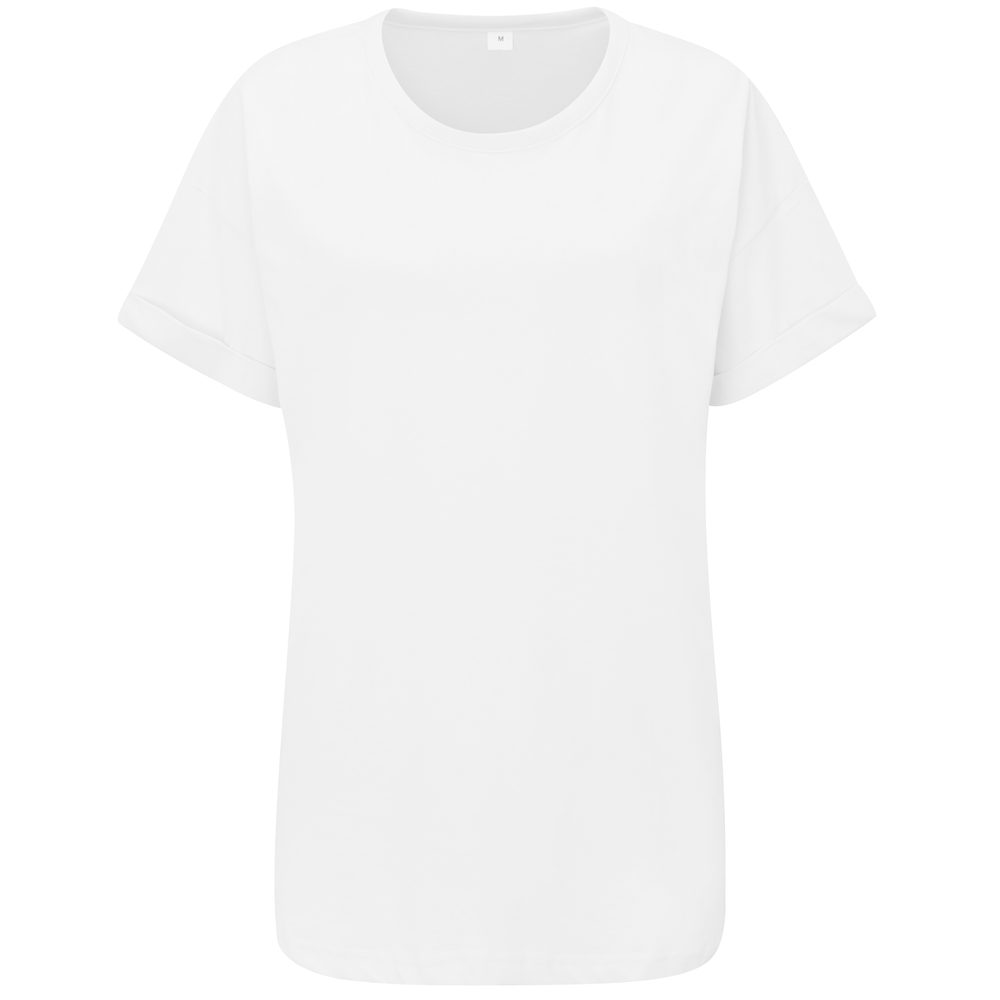 Levně Mantis Volné dámské tričko s krátkým rukávem - Bílá