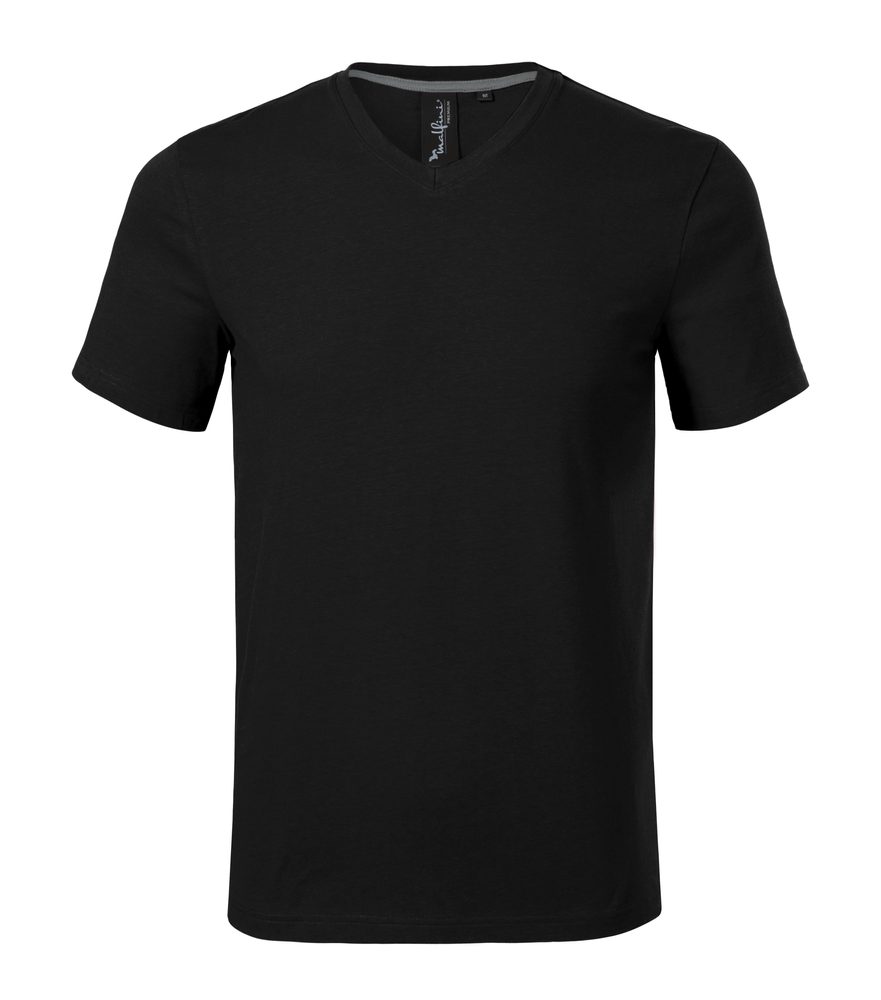 MALFINI Pánské tričko Action V-neck - Černá | XL
