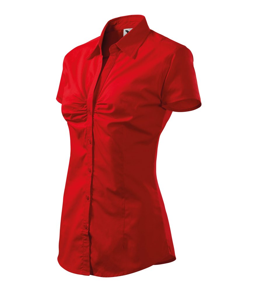 MALFINI Dámska košeľa s krátkym rukávom Chic - Červená | XS