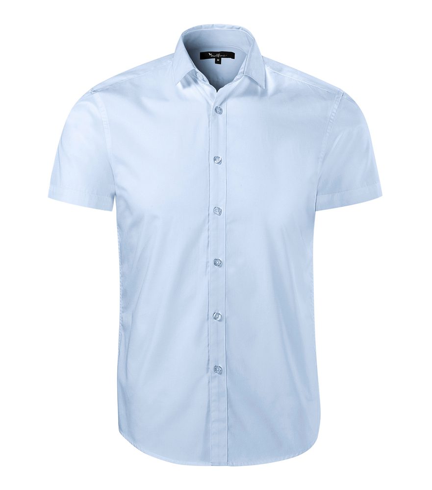 MALFINI Pánská košile s krátkým rukávem Flash - Světle modrá | S