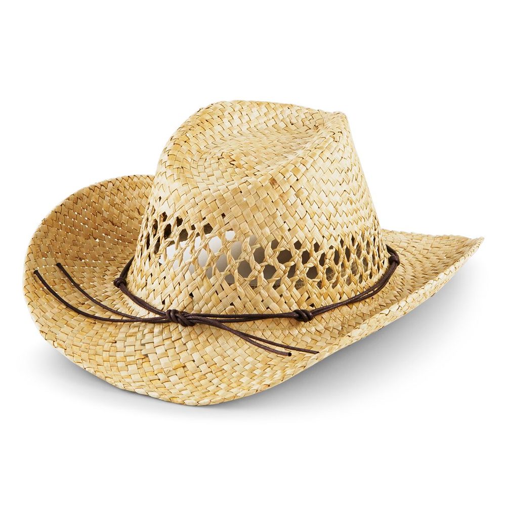 Levně Beechfield Slaměný kovbojský klobouk - Natural